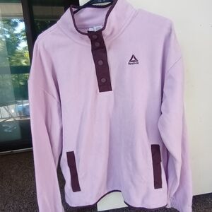 Reebok Pink and Brown Teddy Jacket